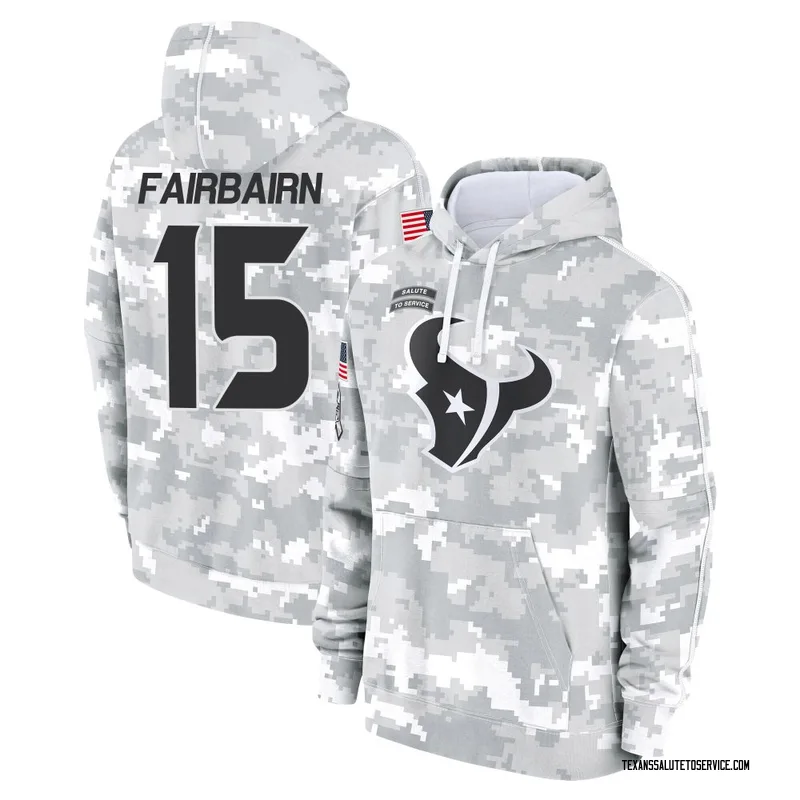 Men's Ka'imi Fairbairn Houston Texans Camo Arctic 2024 Salute to Service Club Fleece Pullover Hoodie