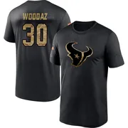 Men's Wade Woodaz Houston Texans Black 2020 Salute To Service Performance T-Shirt