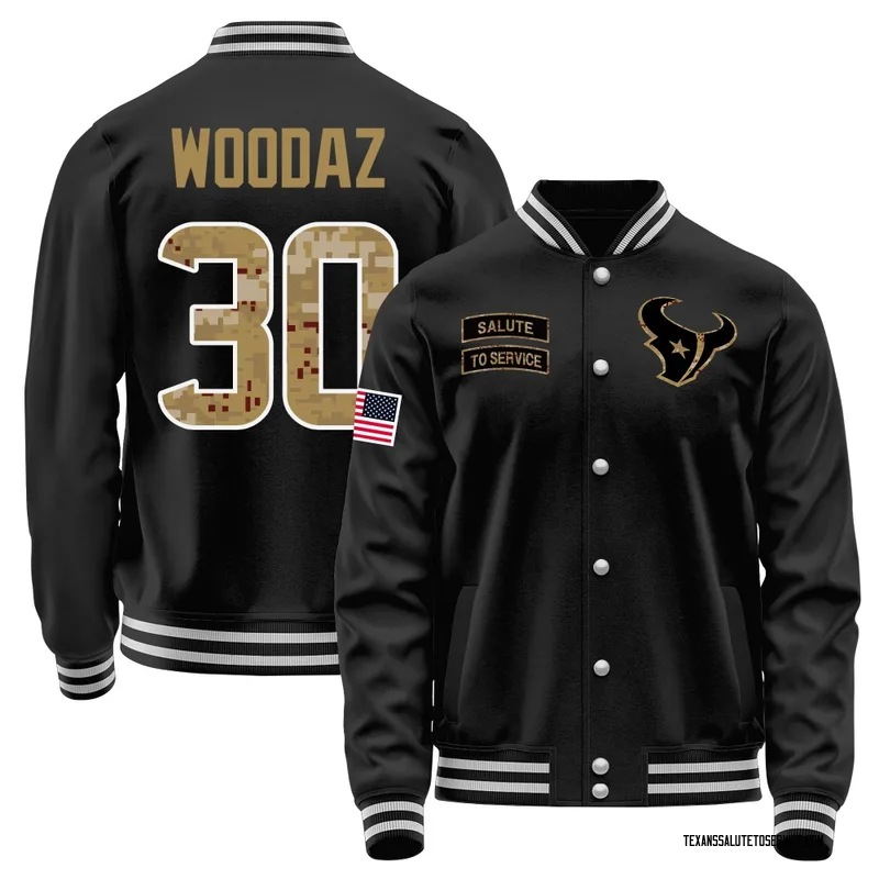 Men's Wade Woodaz Houston Texans Black Salute to Service Sideline Performance Jacket