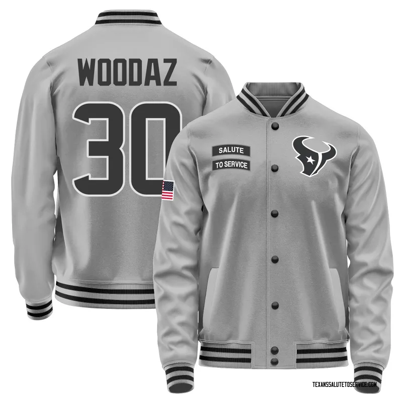 Men's Wade Woodaz Houston Texans Gray Salute to Service Performance Jacket