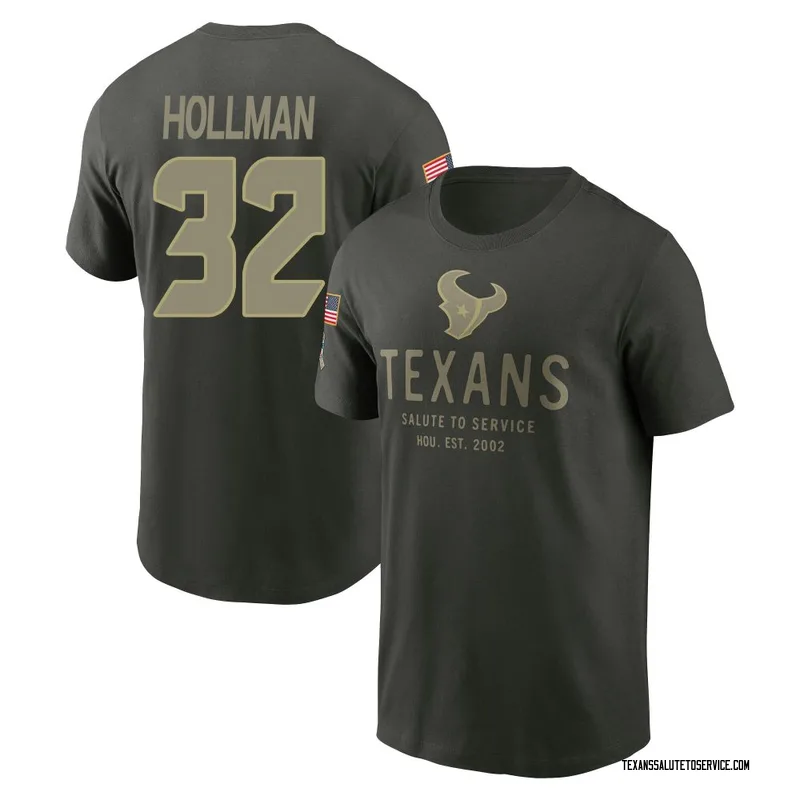 Youth Ka'dar Hollman Houston Texans Green Forest/ 2025 Salute to Service Sideline Primary Edge T-Shirt