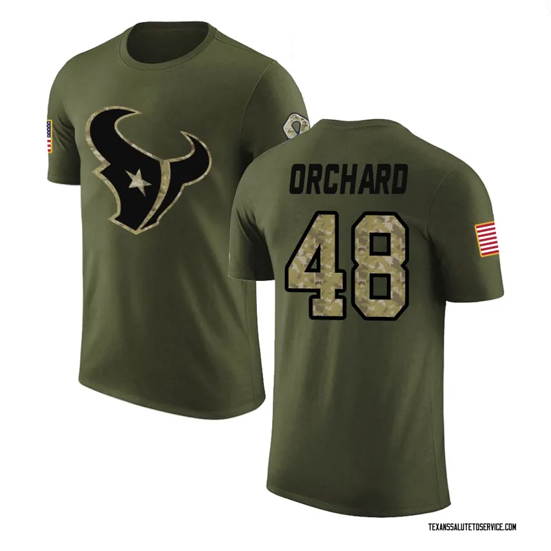 Youth Nate Orchard Houston Texans Legend Olive Salute to Service TShirt