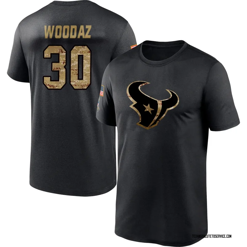 Youth Wade Woodaz Houston Texans Black 2020 Salute To Service Performance T-Shirt