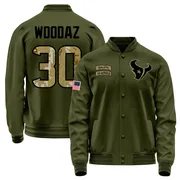 Youth Wade Woodaz Houston Texans Olive Salute to Service Sideline Performance Jacket