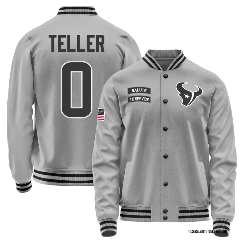 Youth Wyatt Teller Houston Texans Gray Salute to Service Performance Jacket